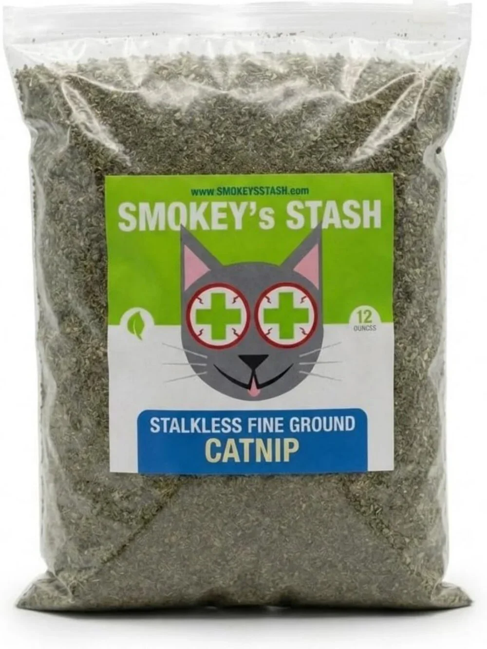 Premium Catnip Stalkless Dried Ground 12oz - Strong Cat Treats for Happy Cats